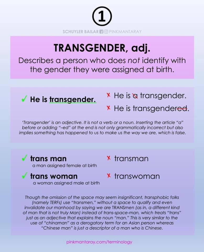 Transgender Terminology Guide - Media Chomp