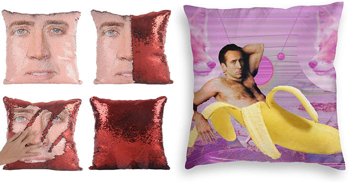 nicolas cage bunny pillow