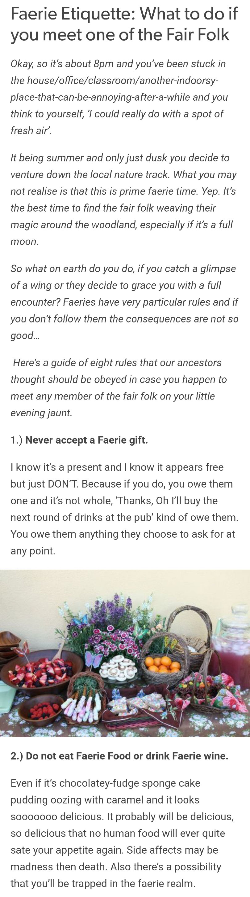 Faerie Etiquette - 8 Important Rules - Media Chomp