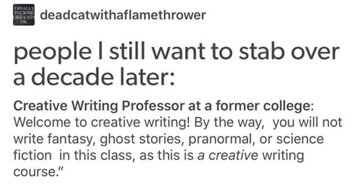 not creative writing