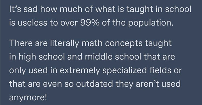 What's Taught in School Is Not Useless - Media Chomp